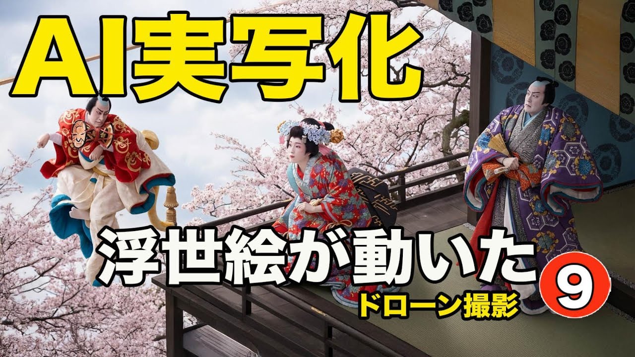 AI実写化｜浮世絵が動いた江戸の生活とは【第9弾】#ai #movie #film