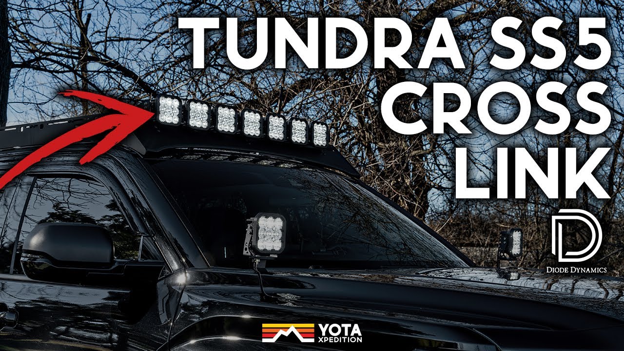 Mounting 7 SS5 Pod Lights On Our Tundra! Diode Dynamics Crosslink Install