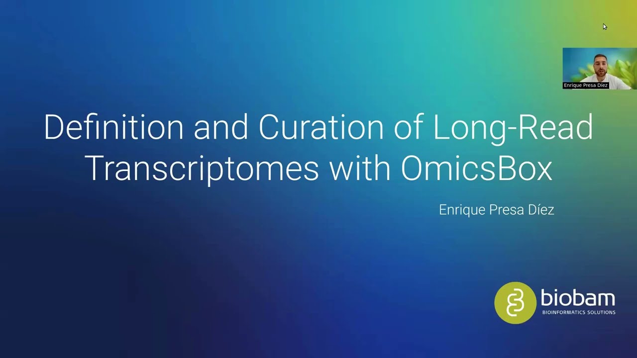 Webinar: Definition and Curation of Long Read Transcriptomes