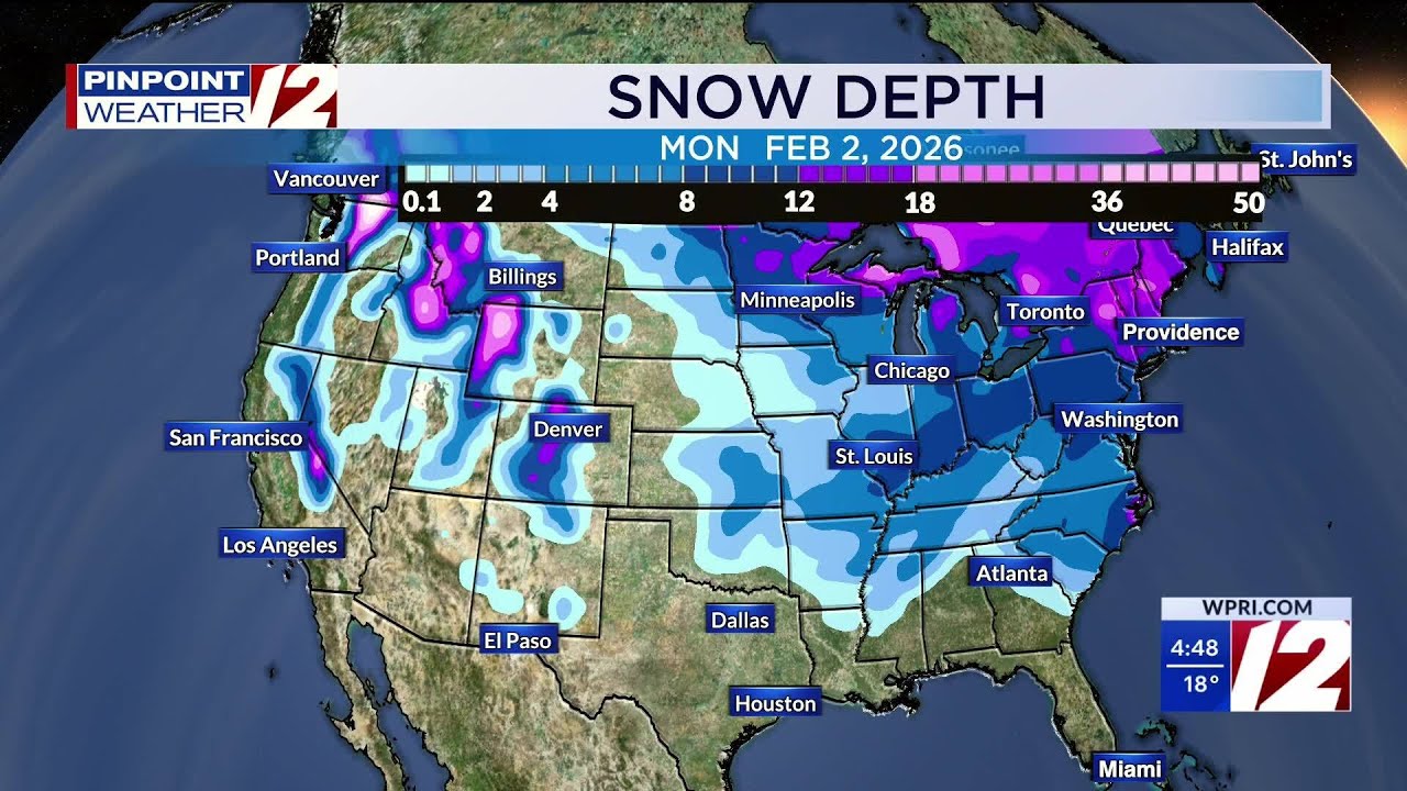WPRI 12 Weather Forecast for 2/2/26:  Not as cold this week