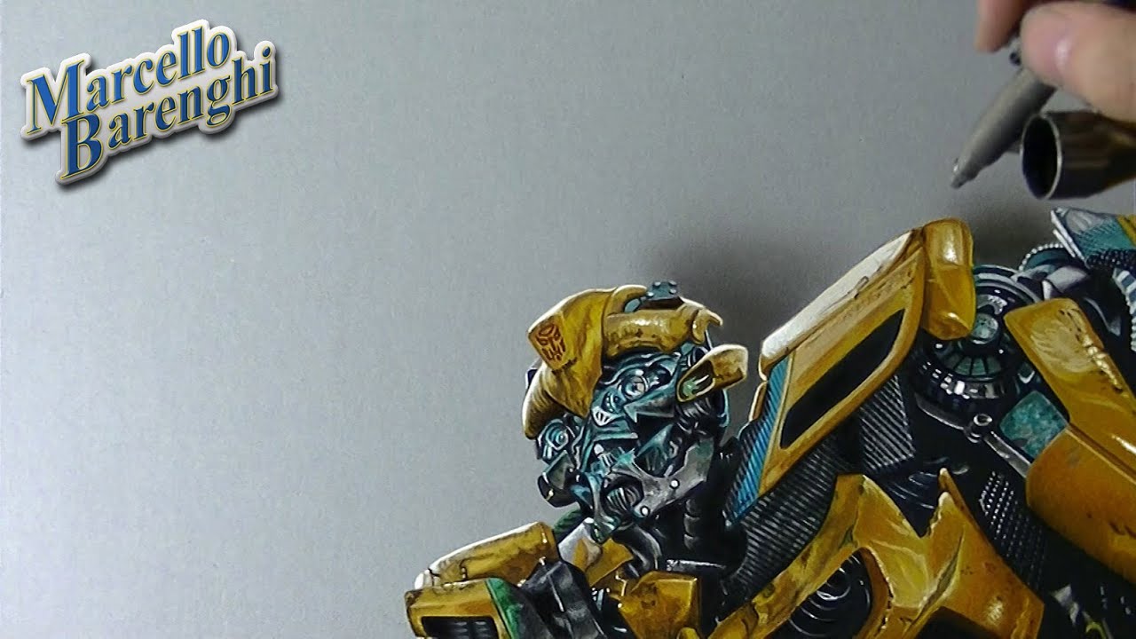 Transformers Bumblebee drawing time lapse by Marcello Barenghi