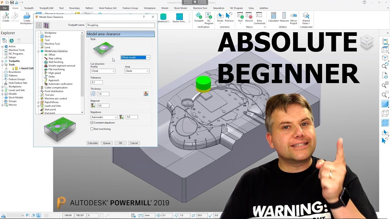 PowerMill Absolute Beginner Tutorial — #LarsLive 181