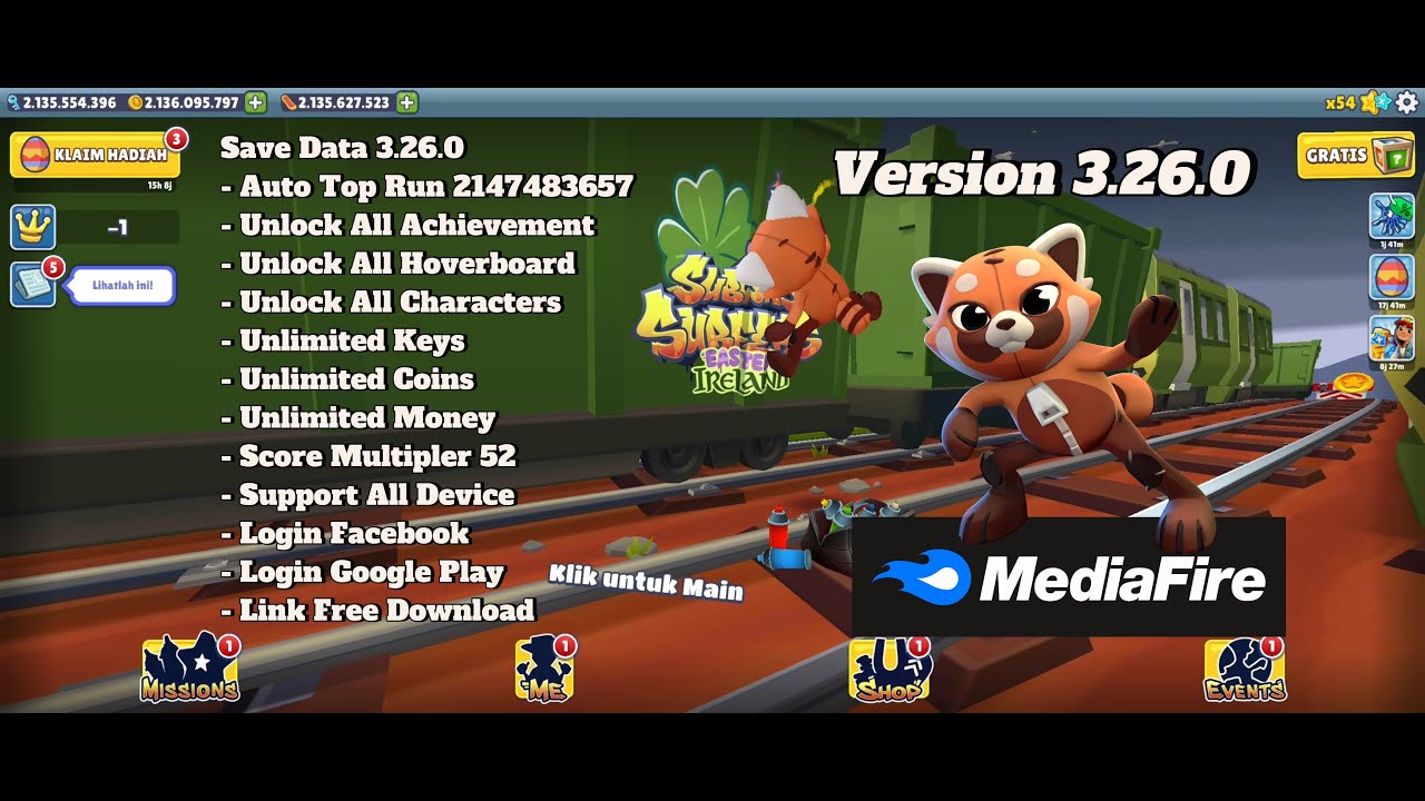 Subway Surfers Save Data || Unlock All Character, Unlimited Key, Money, and Color