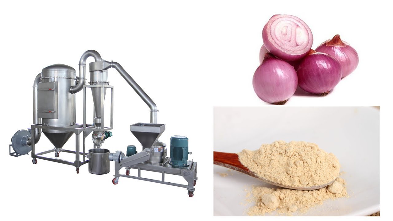 Crusher+ACM grinder test for fine dry onion powder grinding machine-info@brightsail-asia.com