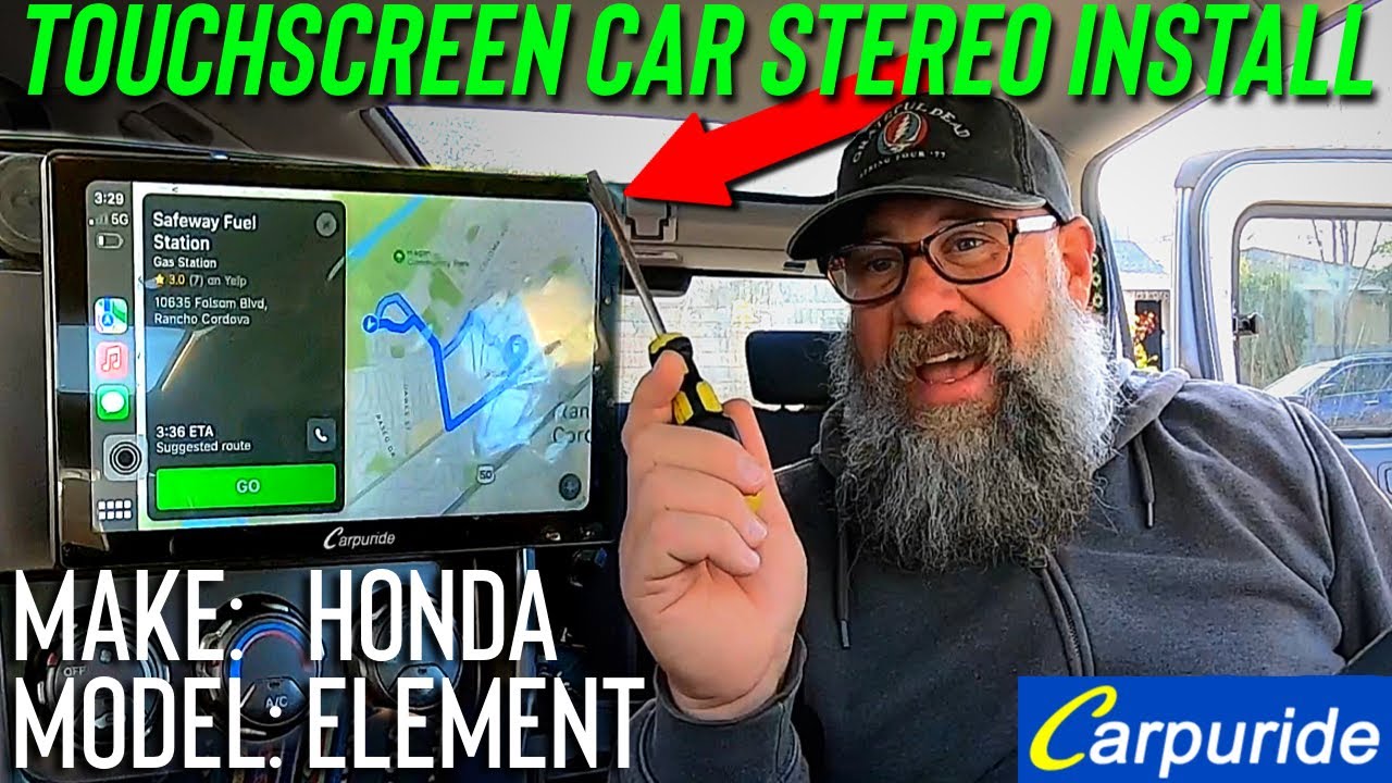 CarPlay Stereo Upgrade for Honda Element w/HD TOUCHSCREEN | CARPURIDE YT09 Single Din w/ Rear Camera