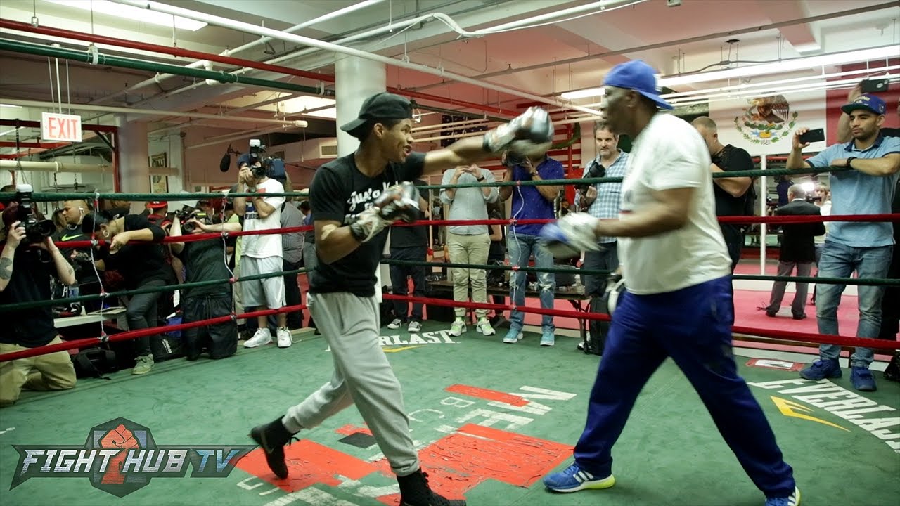 Full Media Workout- Shakur Stevenson ready for 2nd pro fight! Working the mitts !