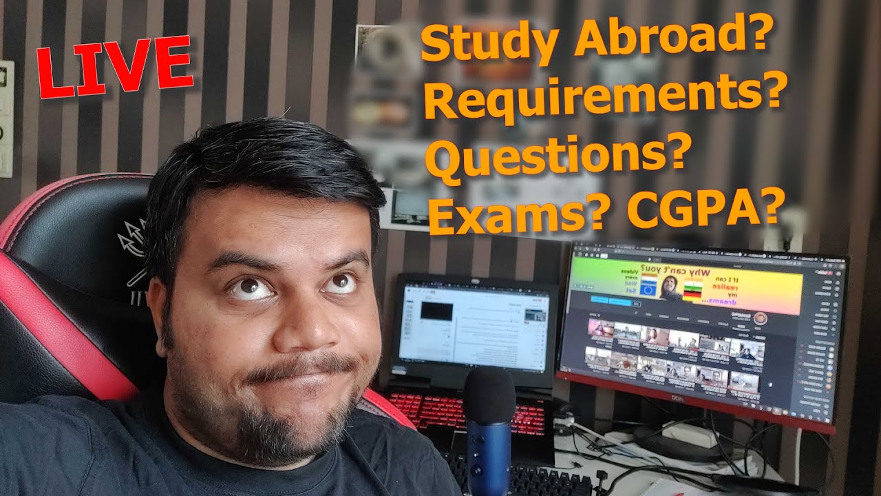 Study Abroad Q & A 🔴 LIVE | Ask Anything on Studying Abroad - SambitPhD - 1