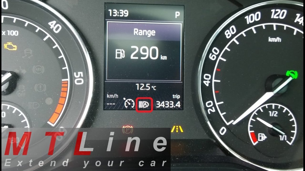 Skoda Superb 3 - Light Assist activation (automatic switching between low/high beams)