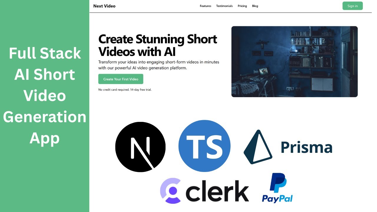 Build Full Stack AI Short Video Gen Sass App with Next js 15 in Hindi  | Fullstack Next js Project