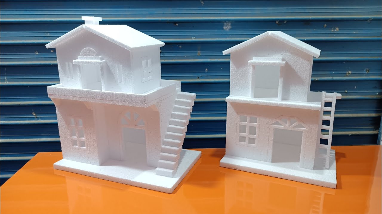 Diwali Ghar kaise Banaen | Thermocol House Making Idea | Diwali Ghar | Diwali Decoration Craft