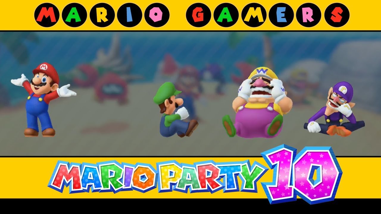 Mario Party 10 - 1 vs 3 Minigames (Mario vs Luigi, Wario, Waluigi)