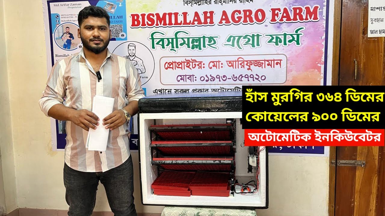 হাঁস মুরগি ও কোয়েল পাখির অটো ডিম ফোটানোর মেশিন| ৩৬৪ ও ৯০০ ডিমের জাদুর বাক্স Bismillah Agro Farm 