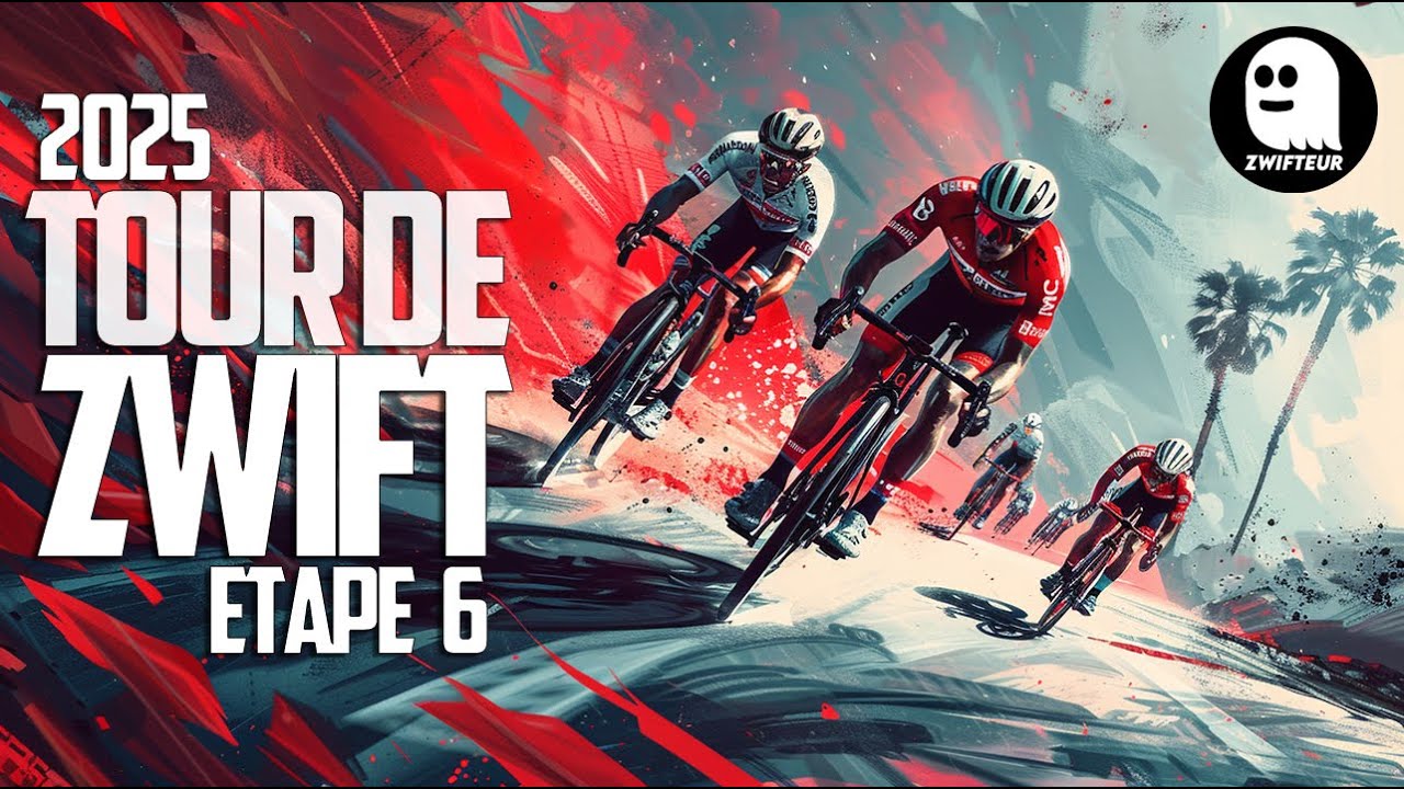 Tour de Zwift 2025 | Etape 6 | Je roule avec la t&ecirc;te de course | 43km 212d+