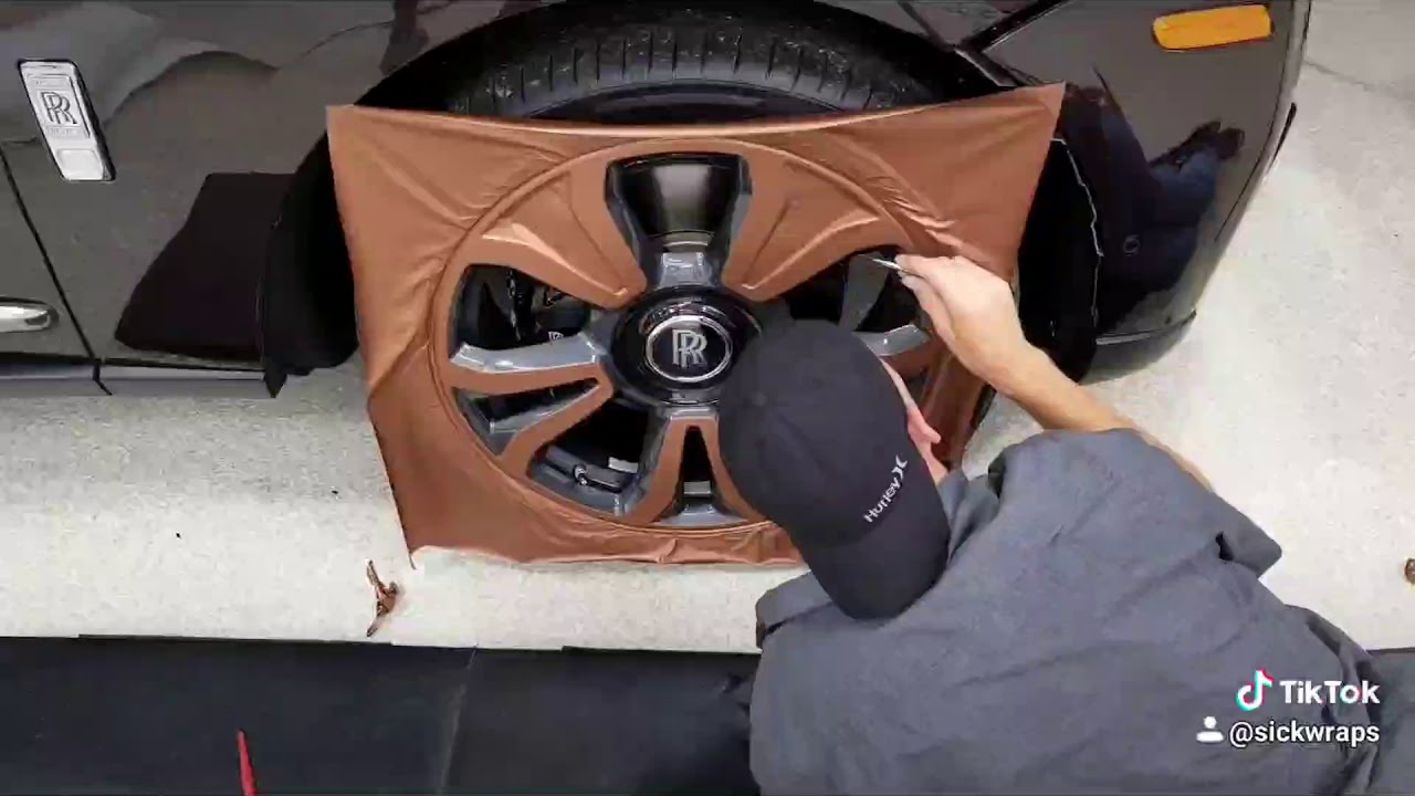 Vinyl wrapping rims