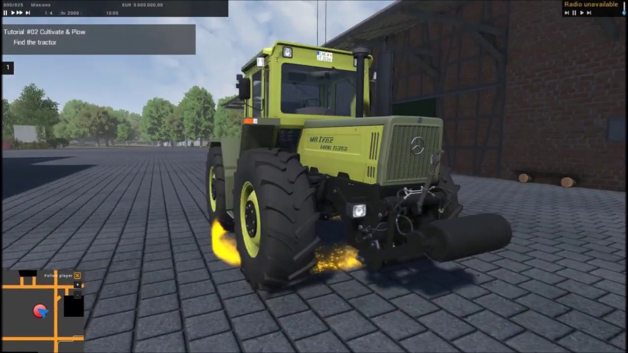 Cattle&Crops Techdemo v0.9 #3 Pflügen mit dem MB Trac 1400 Turbo Gameplay Deutsch, German