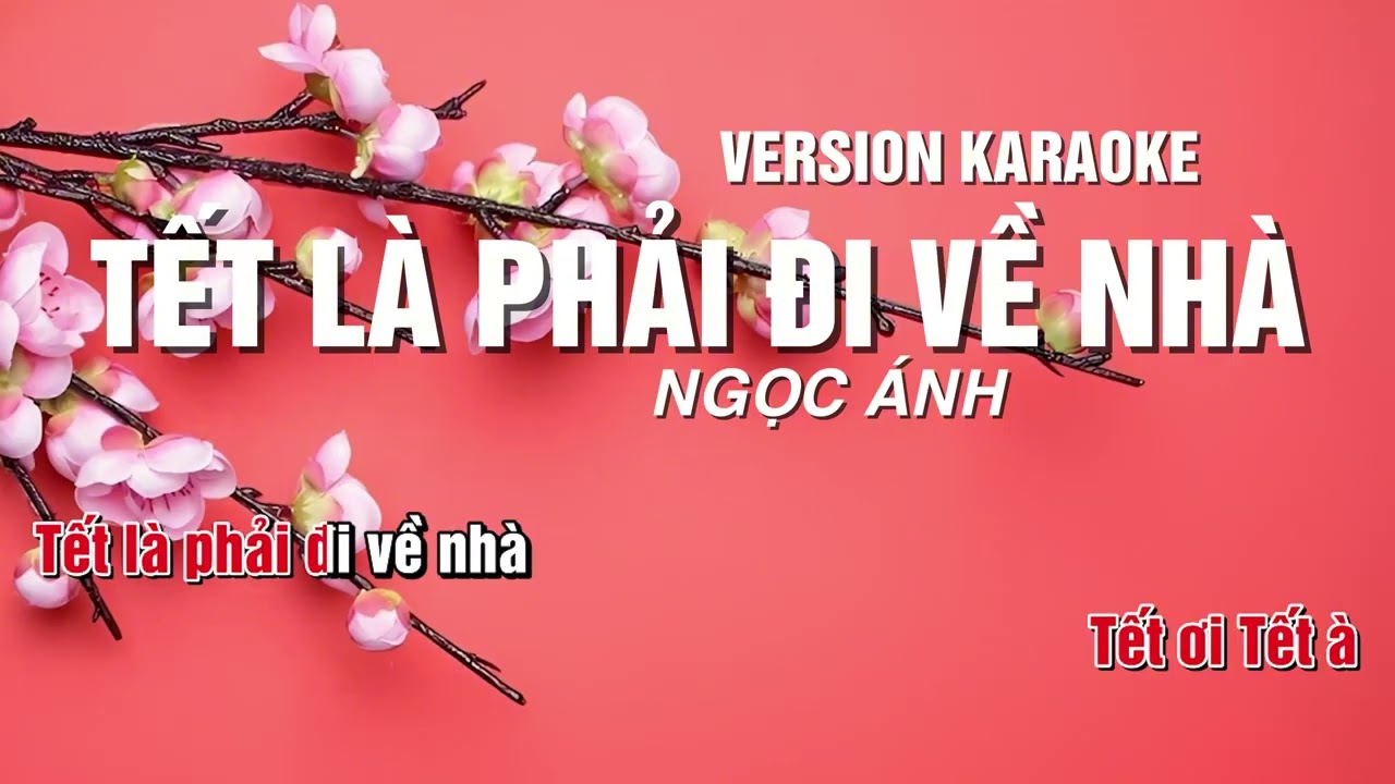 KARAOKE VERSION - TẾT LÀ PHẢI ĐI VỀ NHÀ ( VER1)  -  KHÁNH ĐƠN  x NGỌC ÁNH - BEAT HAY NHẤT