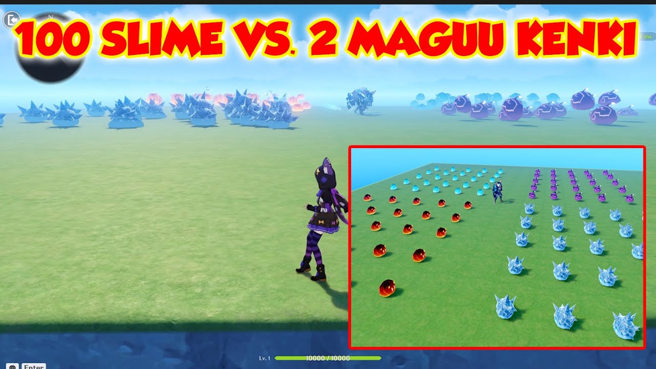 100 Slimes vs. 2 Maguu Kenki! (Genshin Impact UGC Mode Battle - EPIC Showdown!)