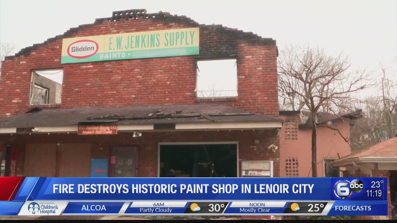Fire destroys historic paint shop in Lenoir City