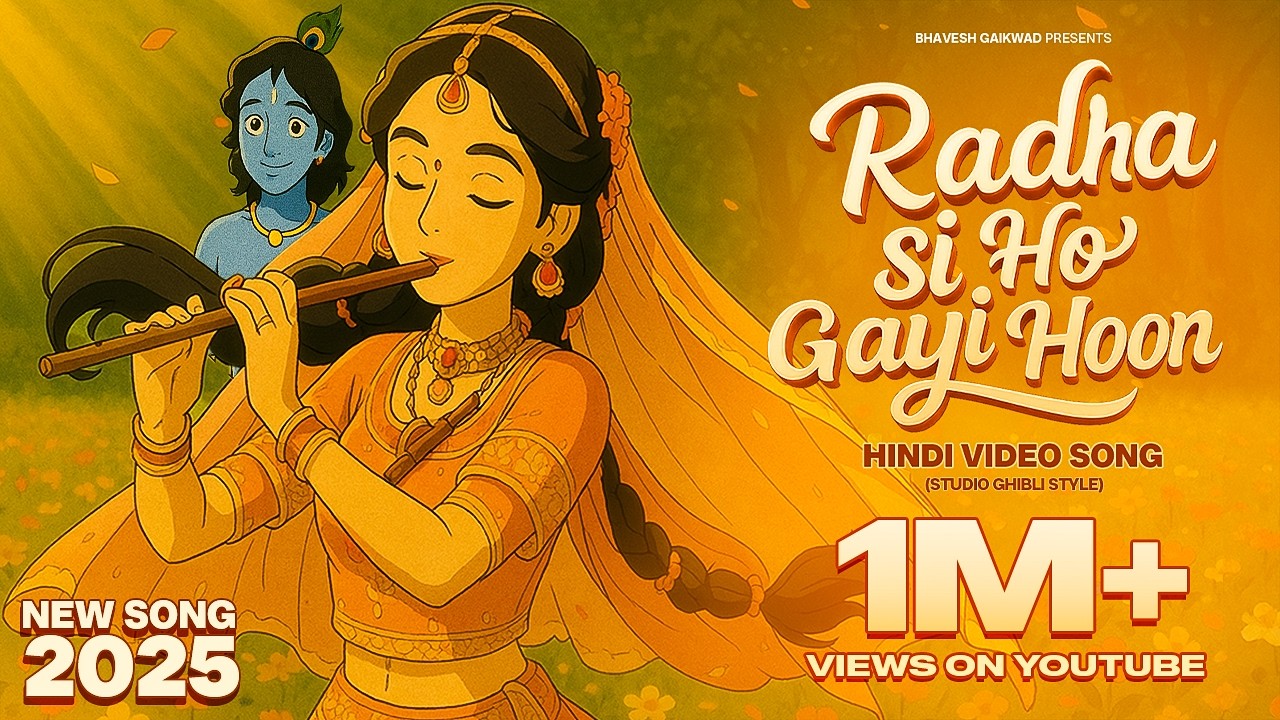 New Radha Krishna Song 2025 | Radha Si Ho Gayi Hoon | Hindi Devotional Love Song | Ghibli Art Video