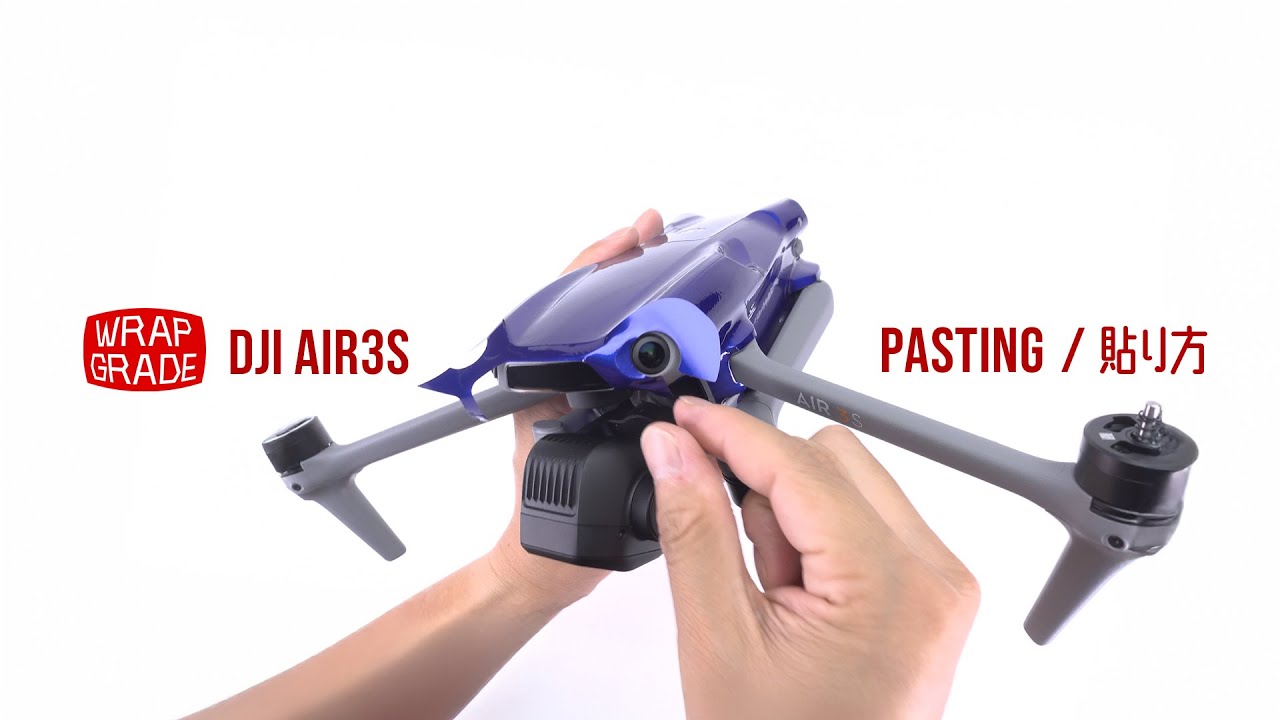 DJI Air3S Main Unit / Wrapgrade skin pasting workflow | 本体の貼り方
