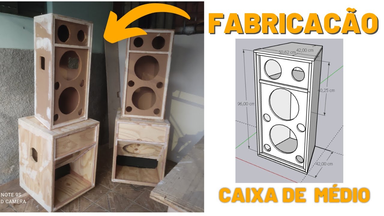 FABRICAÇÃO DE CAIXA DE SOM PROFISSIONAL (3 VIAS)