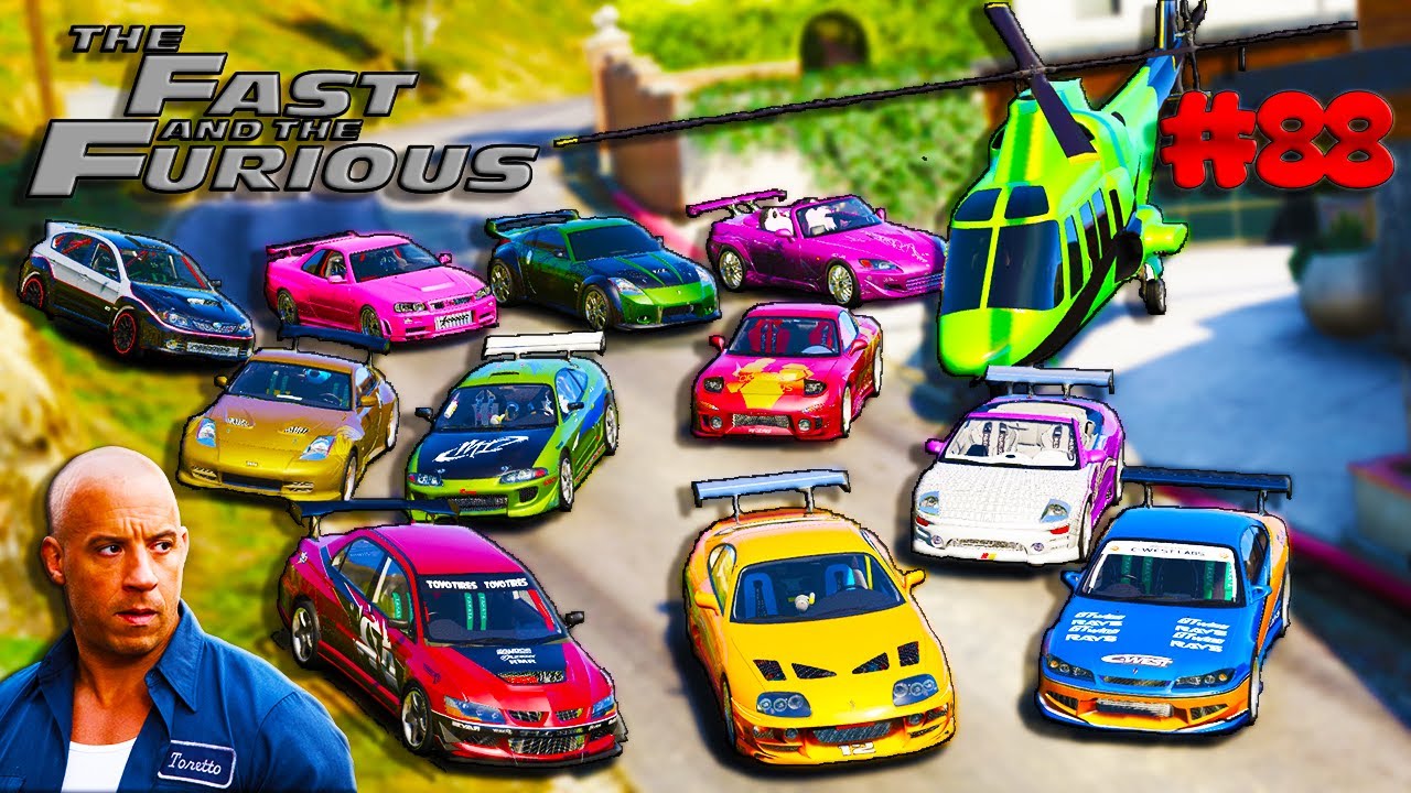 GTA 5 - Stealing Fast And Furious 'Dominic Toretto' Cars with Franklin! #88