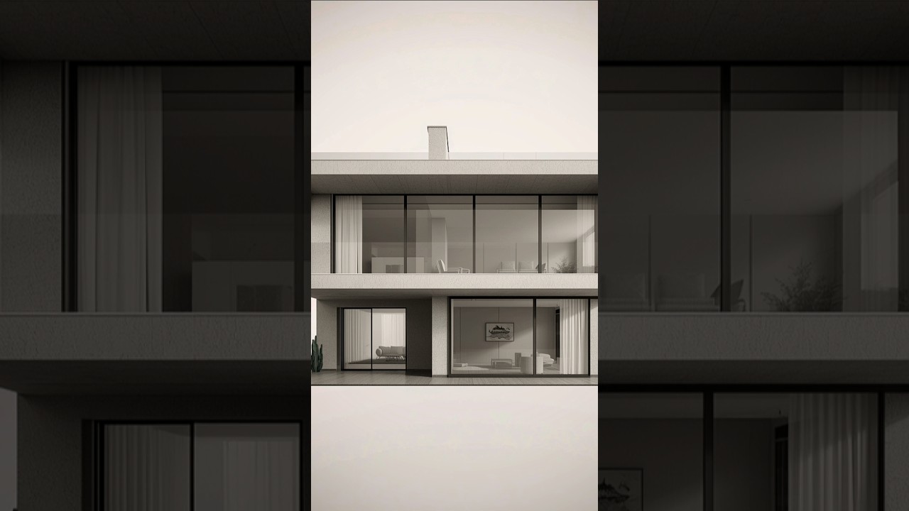 2story modern house with minimalist exterior. #home #shortsfeed #shorrts