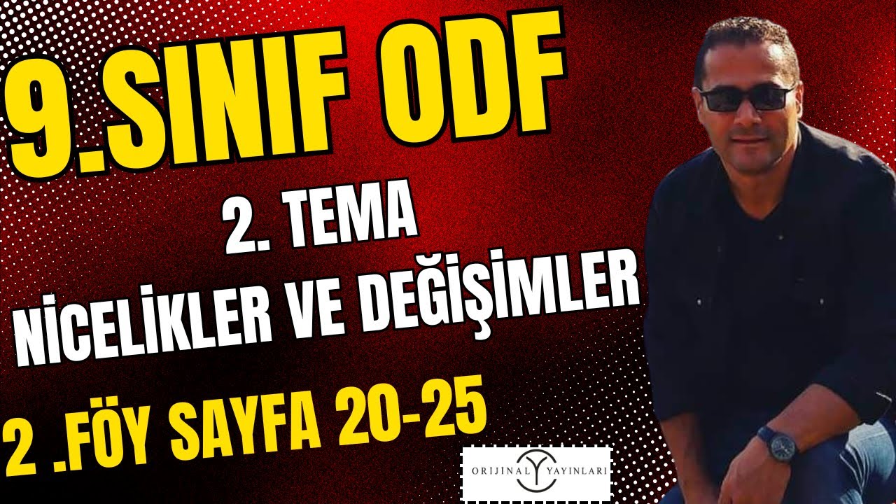 9.SINIF ODF | 2026 ORİJİNAL DERS ANLATIM FÖYÜ ÇÖZÜMLERİ | 2. FÖY SYF: 20-25 |#orijinalmatematik #odf