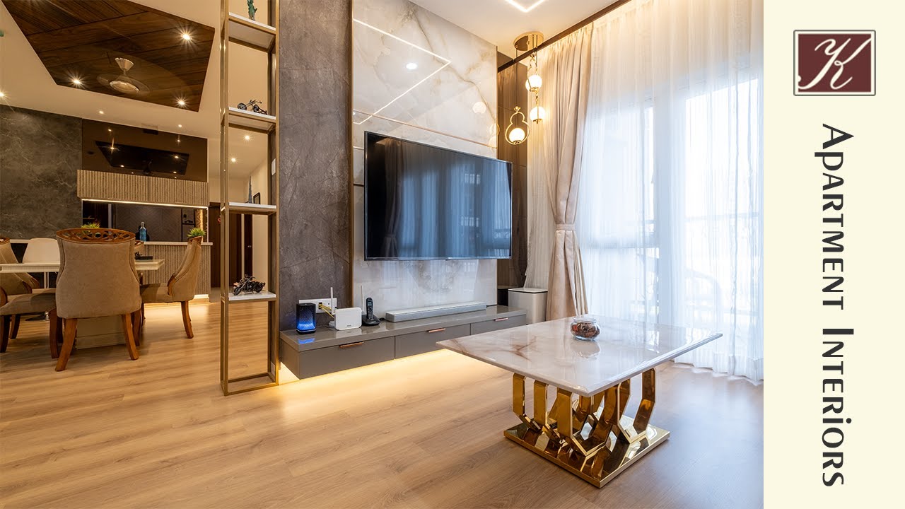 Apartment interiors by Krish Interiors in Bangalore