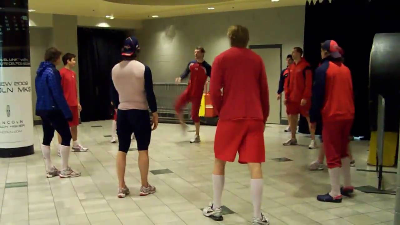 Alex Ovechkin Fedorov Backstrom Semin Capitals Playing Soccer (Football)