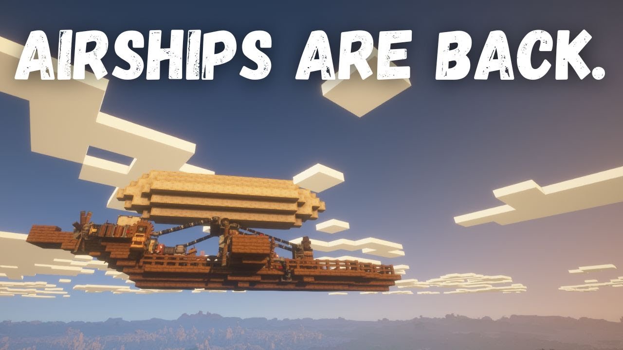 I made a Working Airship in Minecraft using Clockwork
