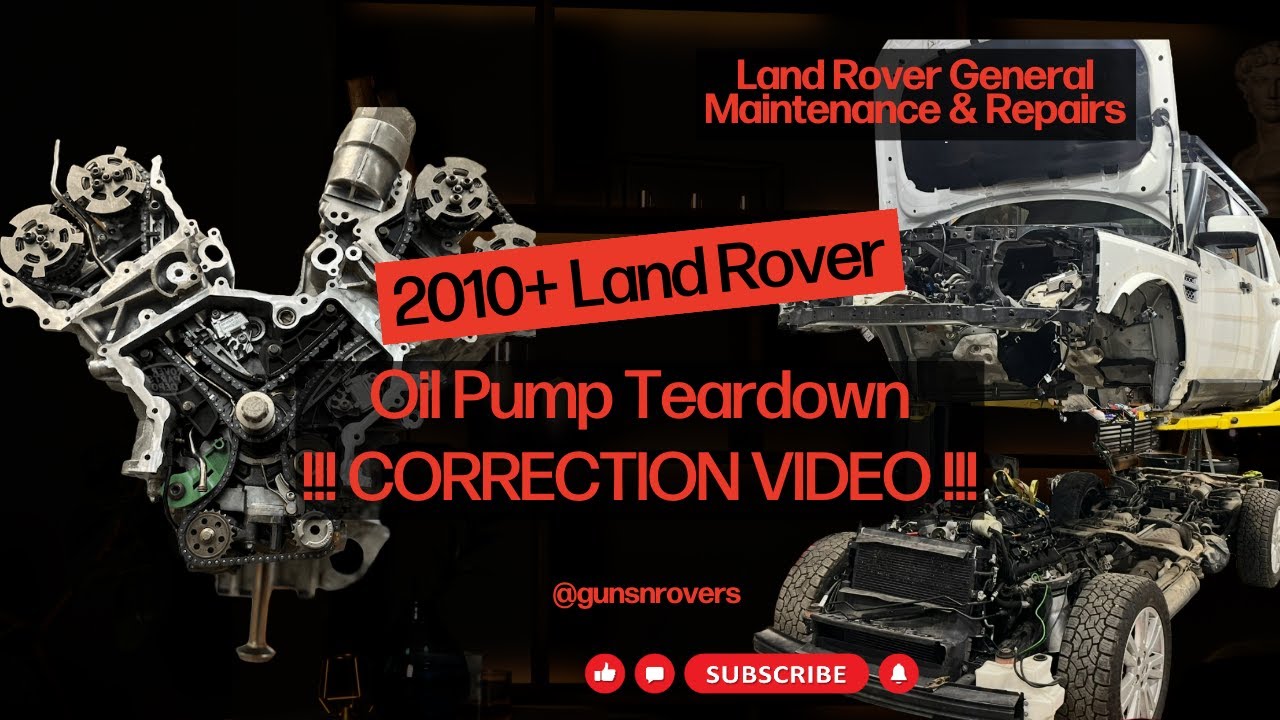 Jaguar/Land Rover 5.0L & 3.0L Oil Pump teardown and updated design comparison -CORRECTION VIDEO-