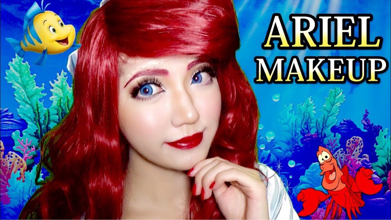 【ハロウィン2017③】ディズニープリンセスアリエルメイク🐠【詐欺メイク】Little Mermaid Ariel Makeup/Disney.Cosplay.Halloween