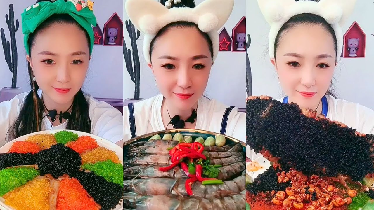 Satisfying Eating Sounds with Colorful ASMR Crunchy Mukbang Compilation #202