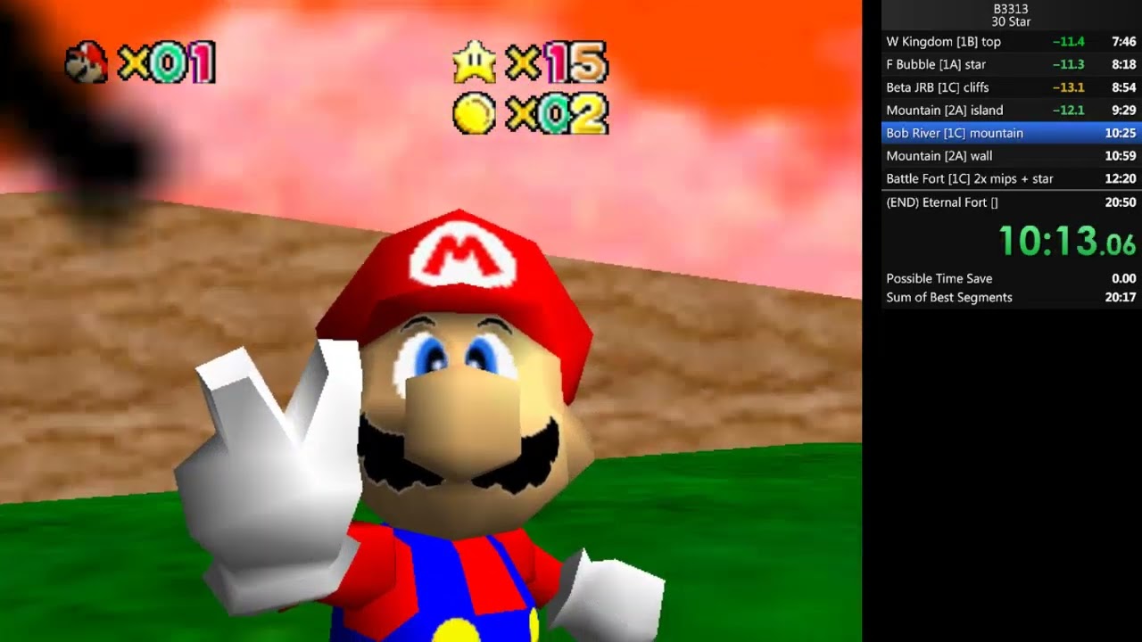 Speedrun - B3313 v0.7 30 Star in 20:29