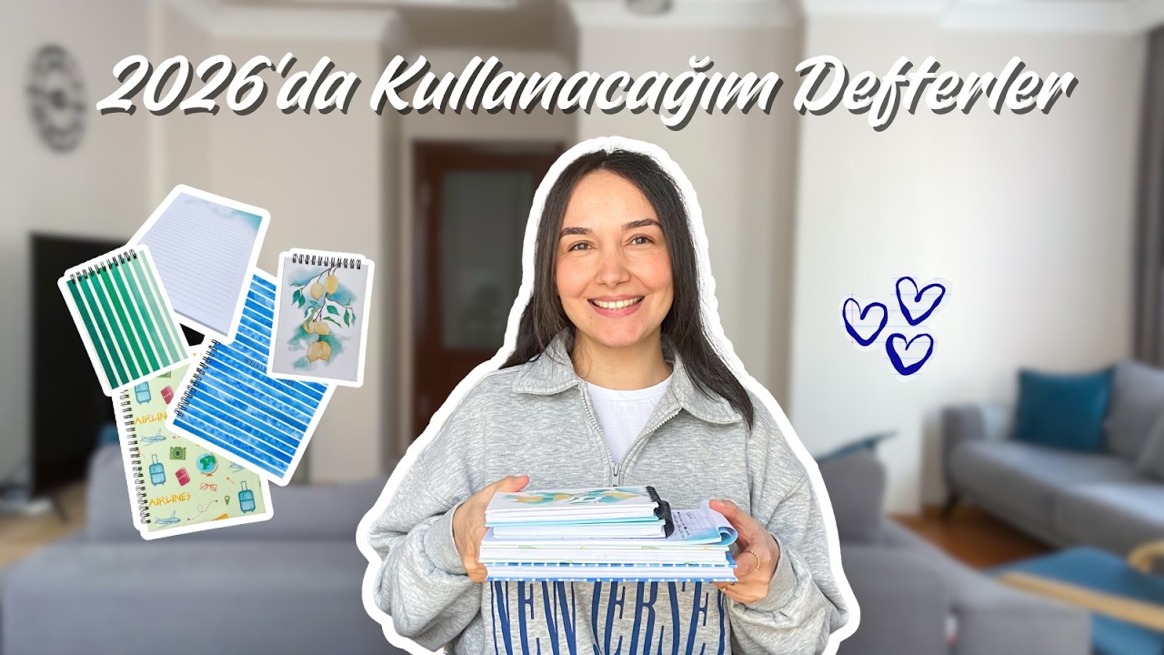 2026'da Kullanacağım Defterler | Ajanda | Hatıra Defteri |  Bloknot | Şükür Defteri | İçerik Defteri