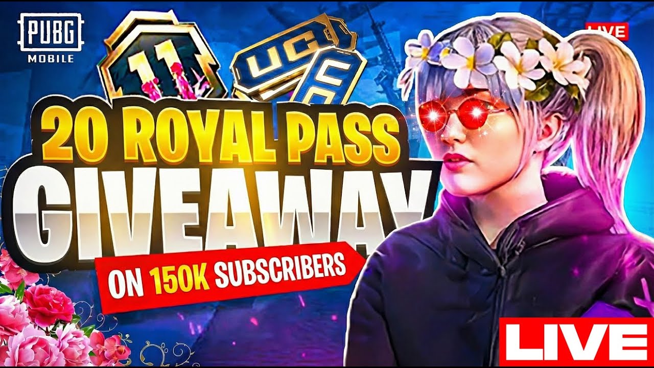 🔴 20 Royale Pass Giveaway LIVE 🎁 | Solo vs Squad Conqueror Push