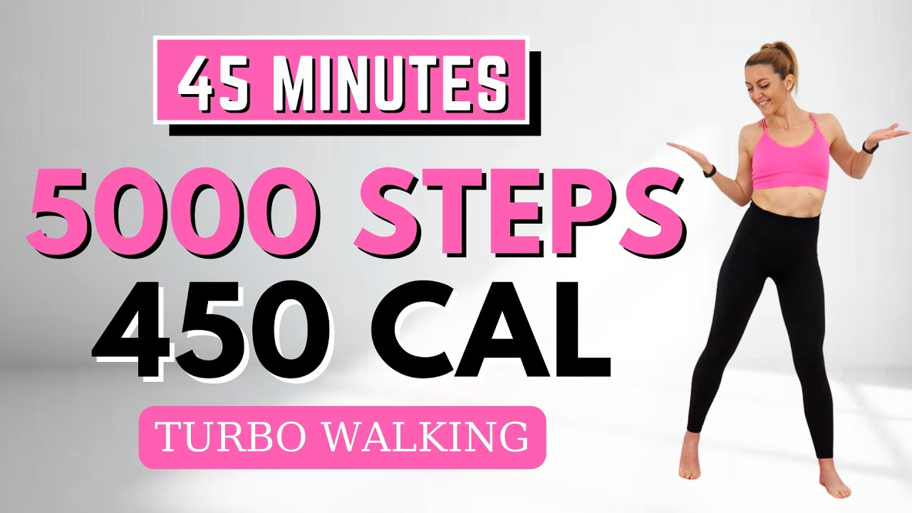 🔥5000 STEPS TURBO WALKING🔥WALKING EXERCISE FOR WEIGHT LOSS🔥KNEE FRIENDLY🔥NO JUMPING🔥FAT BURNING🔥