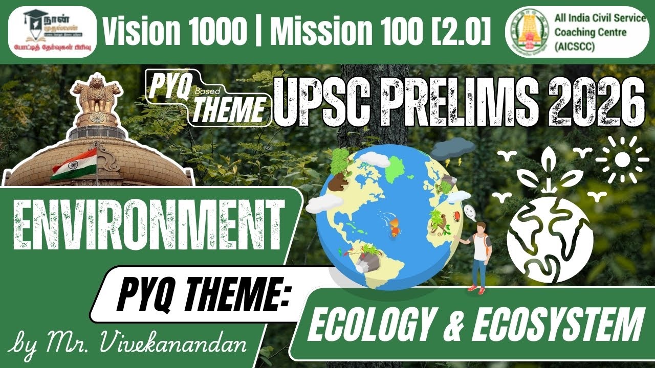 Environment | Ecology & Ecosystem | PYQ THEME by Vivekanandan S