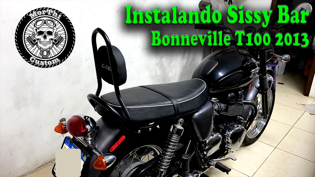 Bonneville T100 2013: Instalando o Sissy Bar