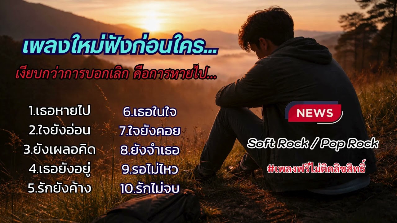 เงียบกว่าการบอกเลิก คือการหายไป   💔💔💔💔Soft Rock  Pop Rock  #เพลงฟรีไม่ติดลิขสทธิ์