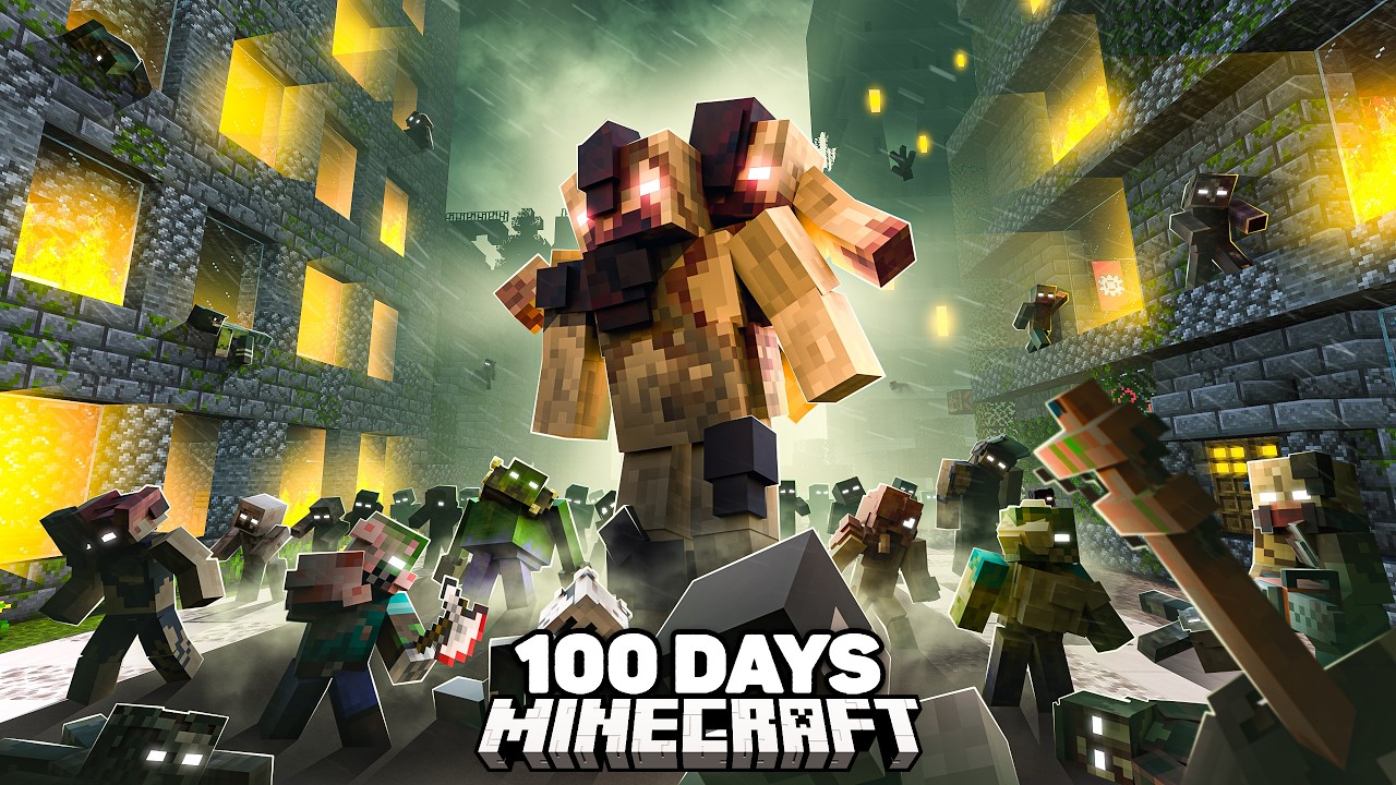 I Spent 100 Days in a Hyper-Evolved Zombie Apocalypse in Minecraft... Here's What Happened...