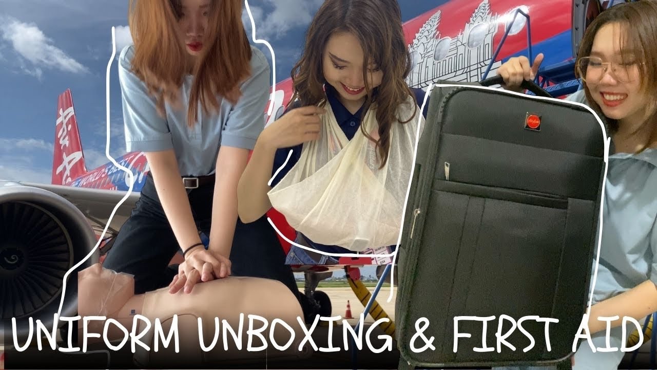 cabin crew uniform unboxing 👀😱& first aid training💕