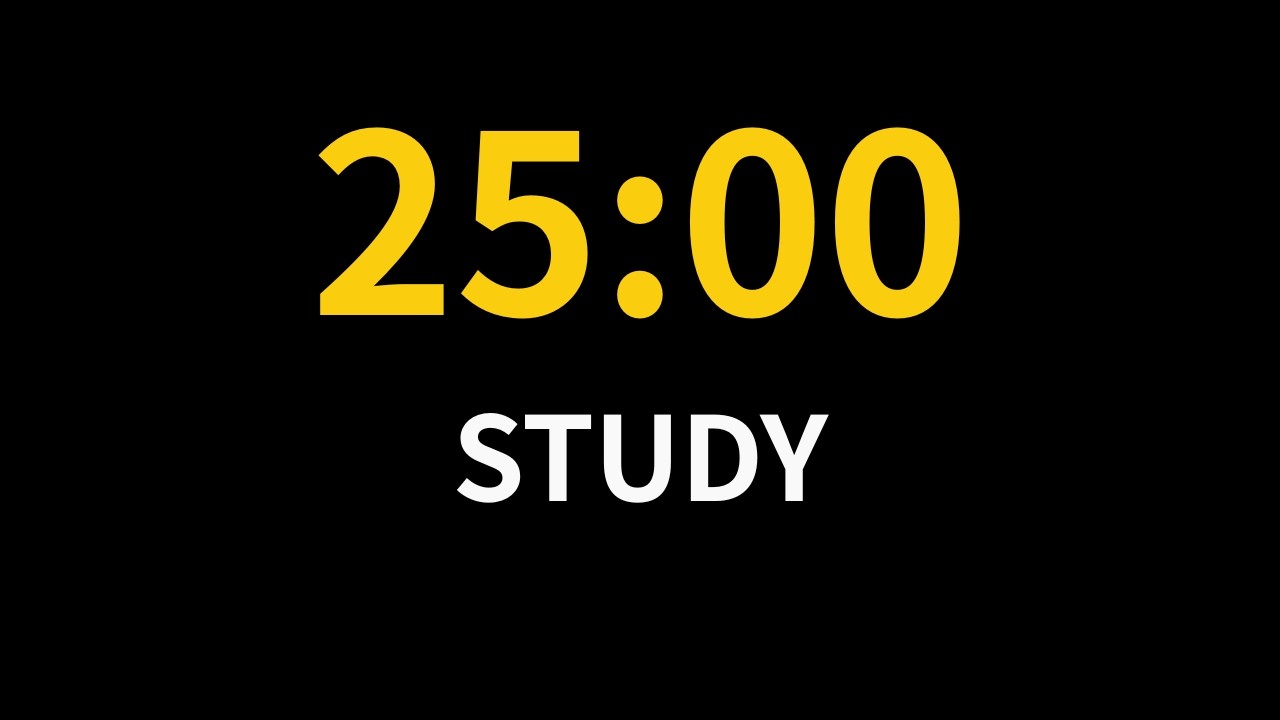 3 Hour Pomodoro | 25/5 Focus Timer | Study Session