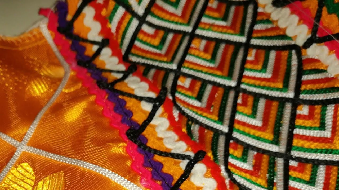 طريقة خياطة رشمة قرقاري مودال 1 لفستان قبائلي  2020 robe kabyle