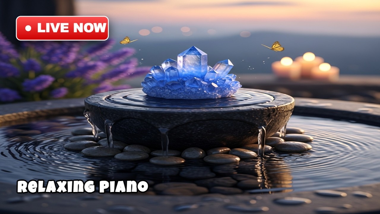 🔴 LIVE – Relaxing Piano & Flowing Water 💧 Healing Music for Anxiety, Overthinking & Insomnia