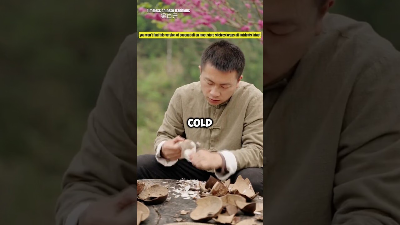 How Coconut Oil Is Made at home from scratch Without Heat :Rare Cold Extraction Method #handmade