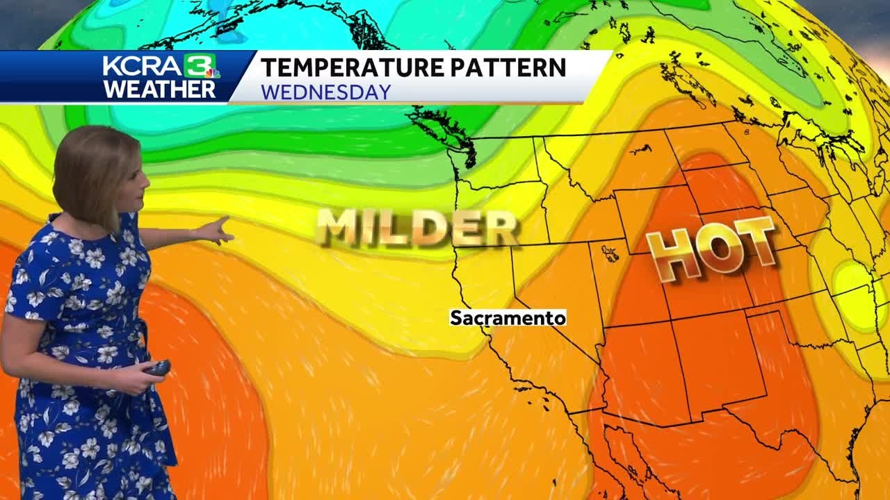Northern California forecast: Hot Tuesday, milder Wednesday