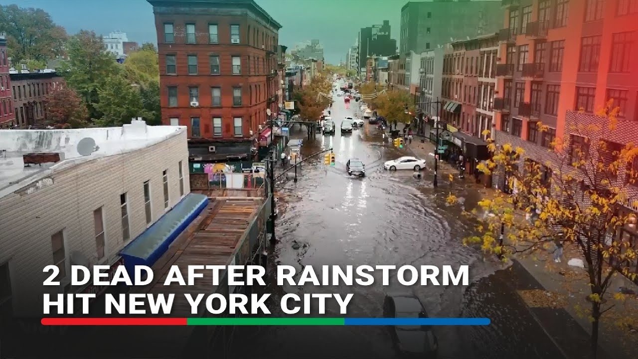 At least 2 dead as powerful rainstorm triggers flash floods across New York | ABS-CBN News
