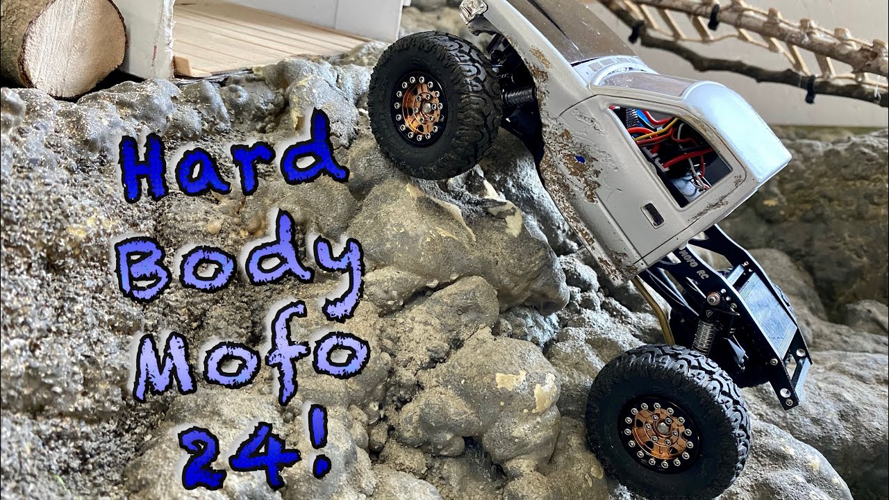 Hard body SCX24 mounted on Mofo RC Ugly AF chassis and my build